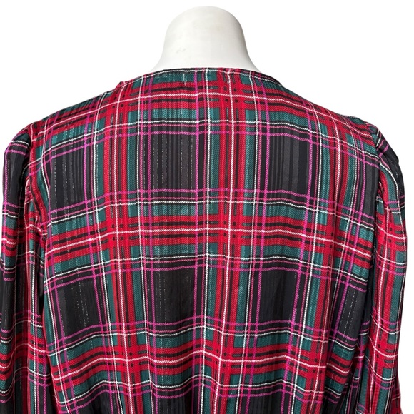 NWT, Riley & Rae Mix and Mingle Wrap Plaid Smock Top, Sz XL - Picture 9 of 15